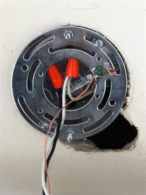 replacing junction box for bathroom light|junction box for light fixture.